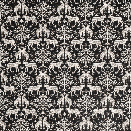 Sample of Sunbrella Jaipur Frame II Onyx 146409-0004 Upholstery Fabric