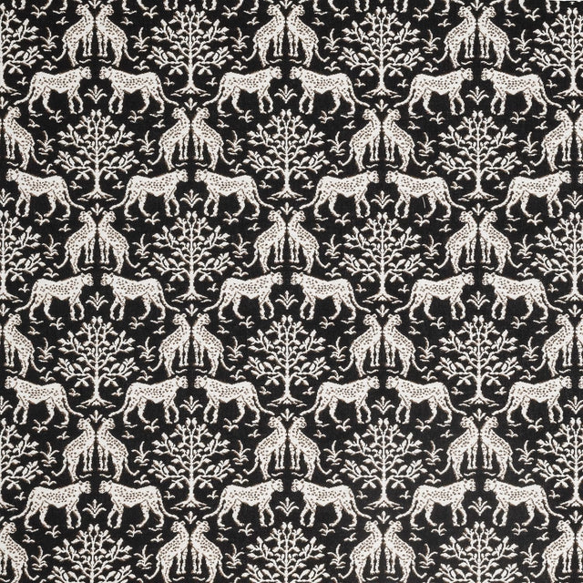 Sample of Sunbrella Jaipur Frame II Onyx 146409-0004 Upholstery Fabric