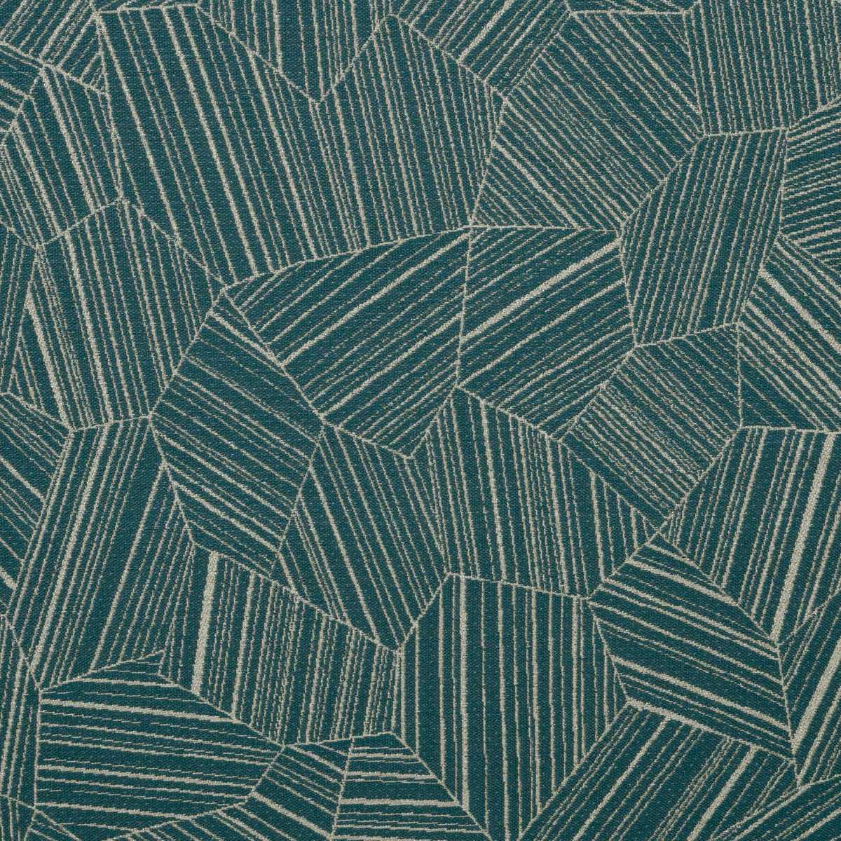 Sample of Sunbrella Leaf Structure Lagoon 146419 - 0005 Rockwell Currents Collection Upholstery Fabric - Outdoor Fabric Central