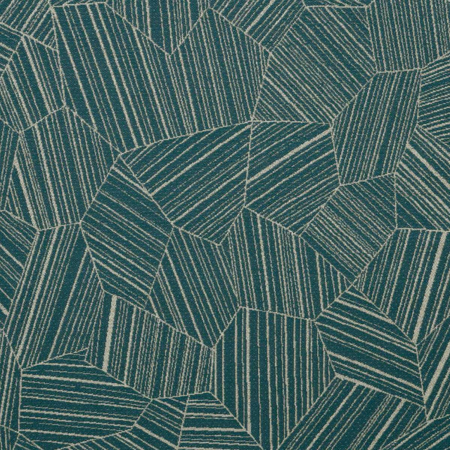 Sample of Sunbrella Leaf Structure Lagoon 146419 - 0005 Rockwell Currents Collection Upholstery Fabric - Outdoor Fabric Central