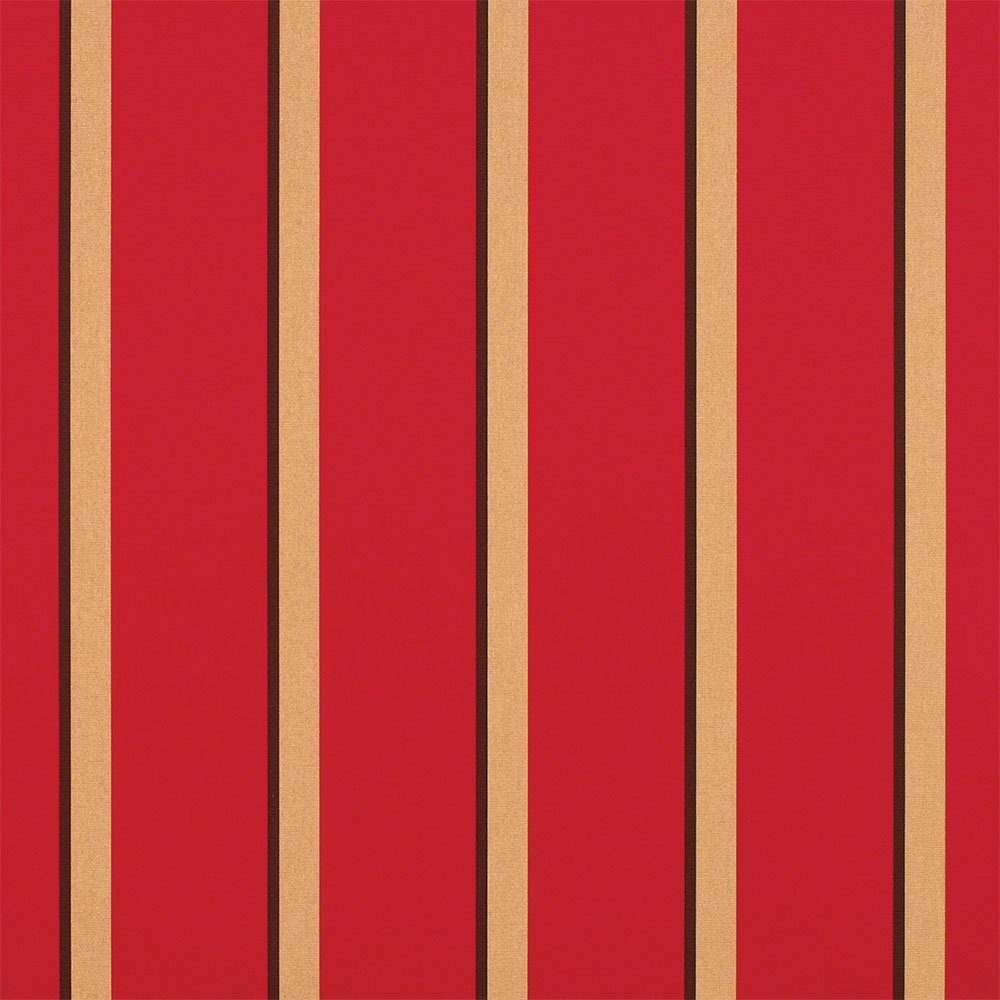 Sample of Sunbrella Manteo Cardinal 4991 - 0000 46 - Inch Stripes Mayfield Collection Awning / Shade Fabric - Outdoor Fabric Central