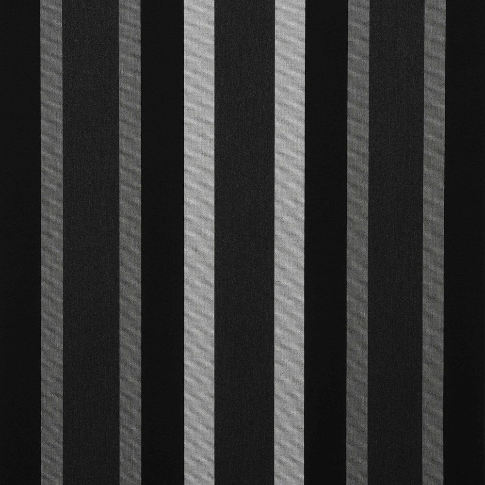 Sample of Sunbrella Marco Black 4703 - 0000 46 - Inch Stripes Awning / Shade Fabric - Outdoor Fabric Central