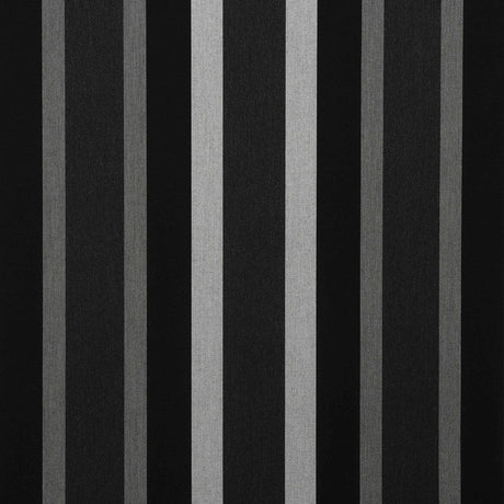 Sample of Sunbrella Marco Black 4703 - 0000 46 - Inch Stripes Awning / Shade Fabric - Outdoor Fabric Central