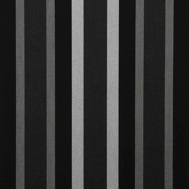 Sample of Sunbrella Marco Black 4703 - 0000 46 - Inch Stripes Awning / Shade Fabric - Outdoor Fabric Central