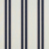 Sample of Sunbrella Navy / Taupe Fancy 4916 - 0000 46 - Inch Stripes Awning / Shade Fabric - Outdoor Fabric Central