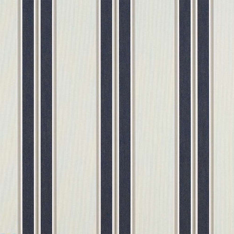 Sample of Sunbrella Navy / Taupe Fancy 4916 - 0000 46 - Inch Stripes Awning / Shade Fabric - Outdoor Fabric Central
