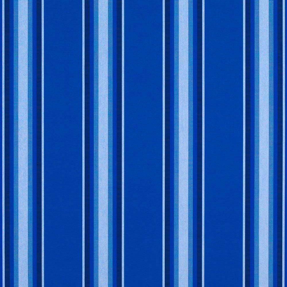 Sample of Sunbrella Pacific Blue Fancy 4755 - 0000 46 - Inch Stripes Awning / Shade Fabric - Outdoor Fabric Central