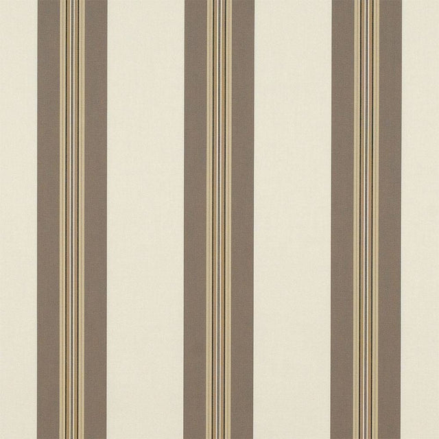 Sample of Sunbrella Taupe Tailored Bar Stripe 4945 - 0000 46 - Inch Stripes Awning / Shade Fabric - Outdoor Fabric Central