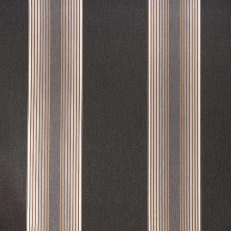 Sample of Sunbrella Tillman Shale 4836 - 0000 46 - Inch Stripes Awning / Shade Fabric - Outdoor Fabric Central