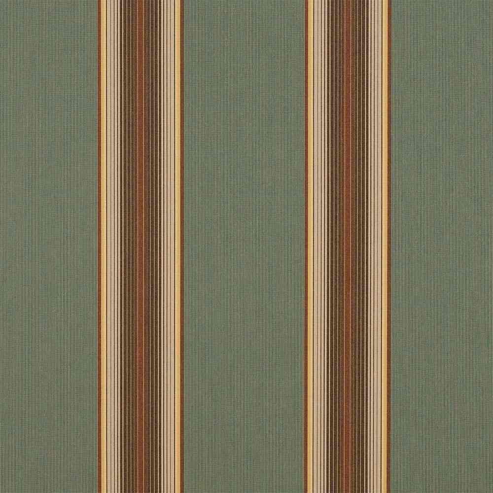 Sample of Sunbrella Vintage Bar Stripe Forest 4949 - 0000 46 - Inch Stripes Awning / Shade Fabric - Outdoor Fabric Central