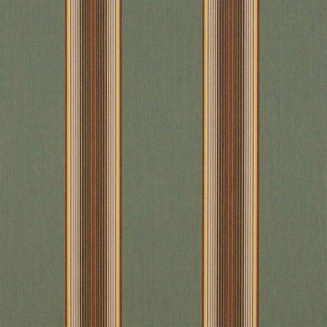 Sample of Sunbrella Vintage Bar Stripe Forest 4949 - 0000 46 - Inch Stripes Awning / Shade Fabric - Outdoor Fabric Central