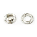 Sharpened Edge Grommet with Small Tooth Washer #2 Nickel-Plated Brass 3/8" 500 pack