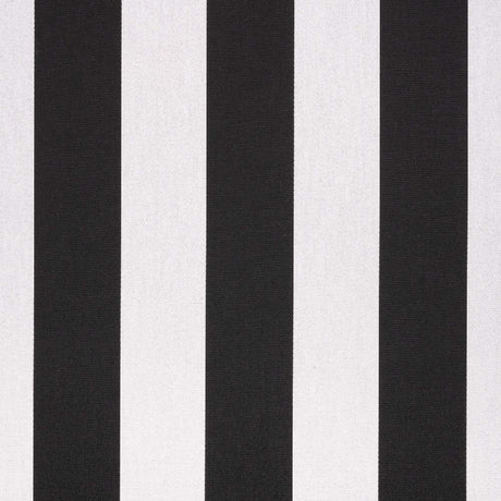 Sunbrella Beaufort Black / White 6 Bar 5704-0000 46-Inch Stripes Awning / Shade Fabric