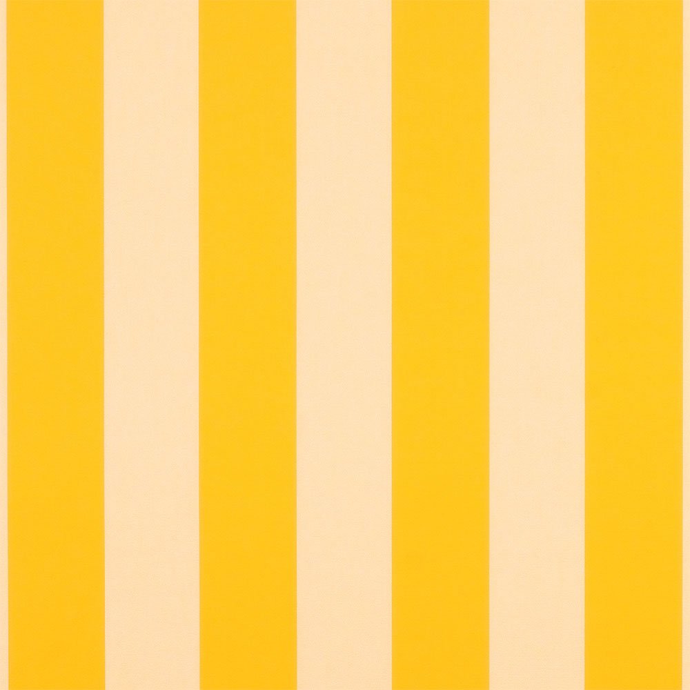 Sunbrella Beaufort Yellow / White 6 Bar 5702-0000 46-Inch Stripes Awning / Shade Fabric