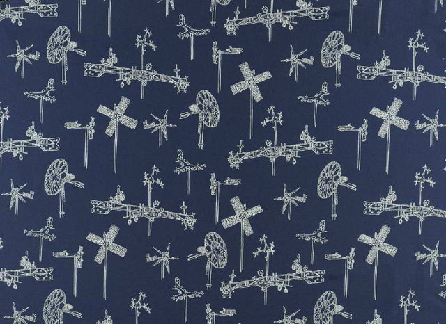 Sunbrella by Mayer Whirligig Navy 431 - 004 Vollis Simpson Collection Upholstery Fabric - Outdoor Fabric Central
