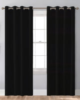 Sunbrella Canvas Black Indoor/Outdoor Curtain Panel - Outdoor Fabric Central