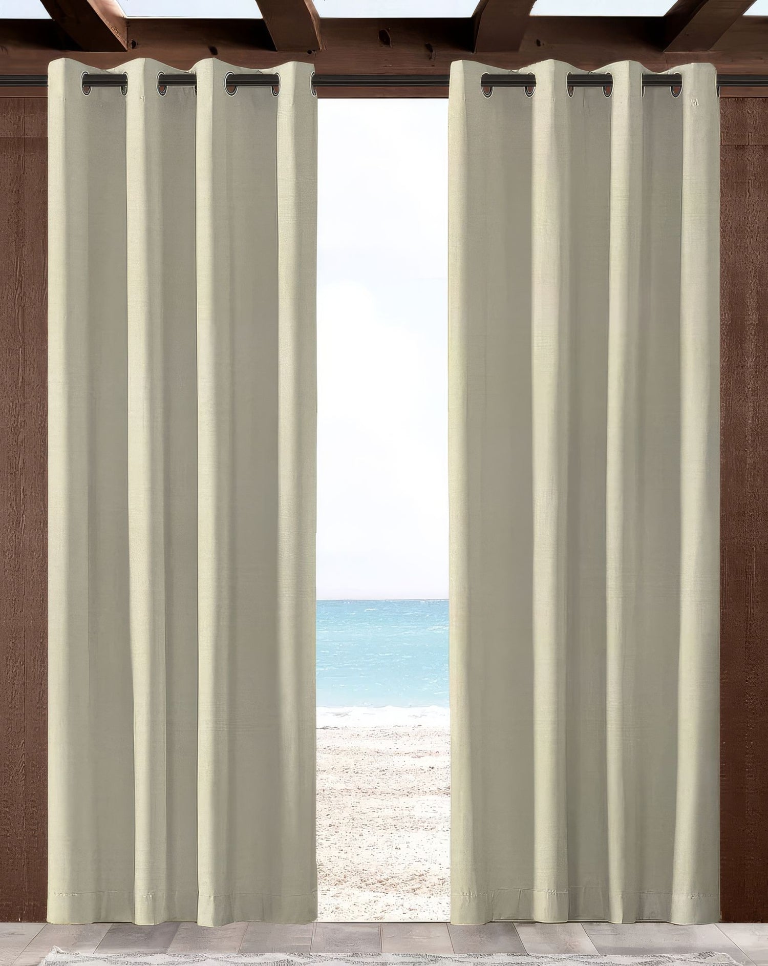 Sunbrella Canvas Canvas Indoor/Outdoor Curtain Panel - Outdoor Fabric Central