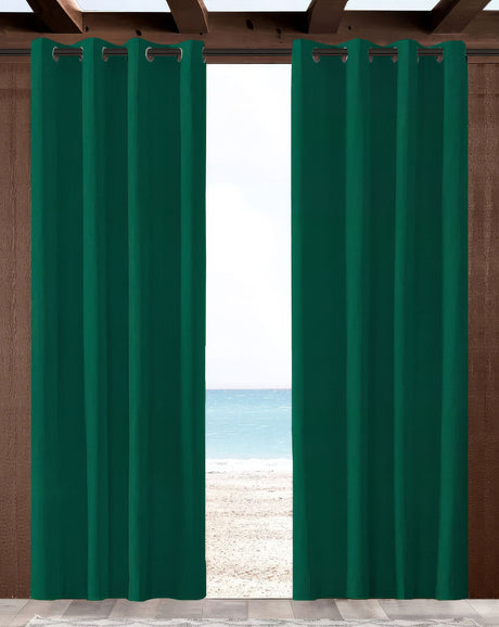 Sunbrella Canvas Forest Green Indoor/Outdoor Curtain Panel - Outdoor Fabric Central