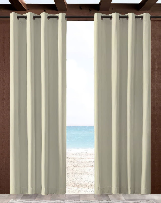Sunbrella Canvas Natural Indoor/Outdoor Curtain Panel - Outdoor Fabric Central
