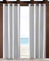Sunbrella Canvas White Indoor/Outdoor Curtain Panel - Outdoor Fabric Central