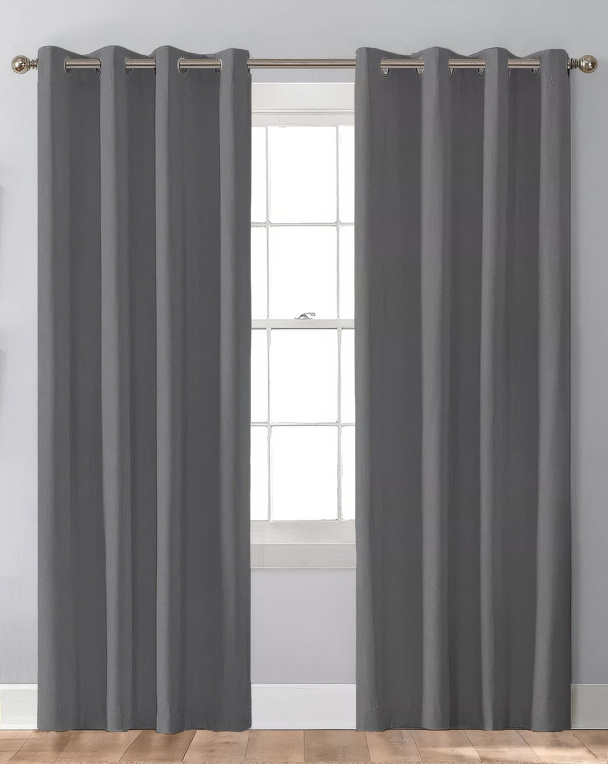 Sunbrella Cast Charcoal Indoor/Outdoor Curtain Panel - Outdoor Fabric Central