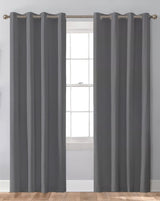 Sunbrella Cast Charcoal Indoor/Outdoor Curtain Panel - Outdoor Fabric Central