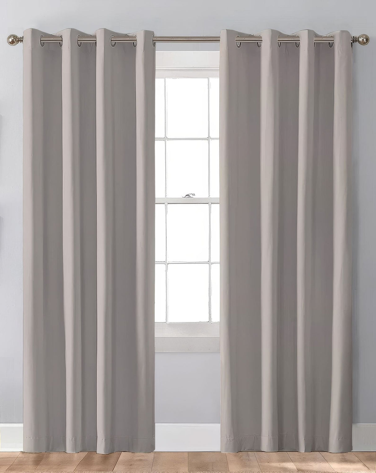 Sunbrella Cast Silver Indoor/Outdoor Curtain Panel - Outdoor Fabric Central