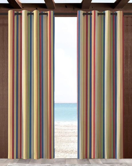 Sunbrella Castanet Beach Indoor/Outdoor Curtain Panel - Outdoor Fabric Central