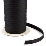 Sunbrella Centerfold Marine Binding 7/8 Inch x 200 yards 1810 Black - Outdoor Fabric Central