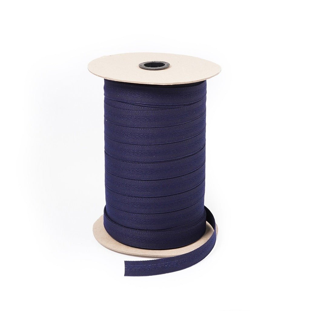 Sunbrella Centerfold Marine Binding 7/8 inch x 200 yards 1810 Captain Navy - Outdoor Fabric Central