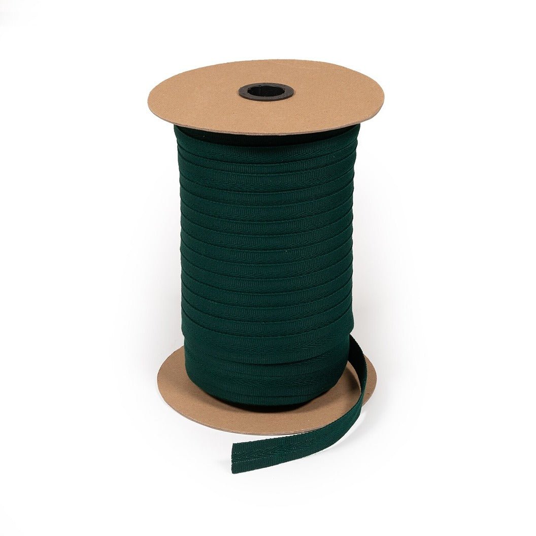 Sunbrella Centerfold Marine Binding 7/8 inch x 200 yards 1810 Forest Green - Outdoor Fabric Central