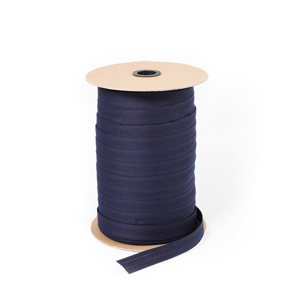 Sunbrella Centerfold Marine Binding 7/8 inch x 200 yards 1810 Navy - Outdoor Fabric Central