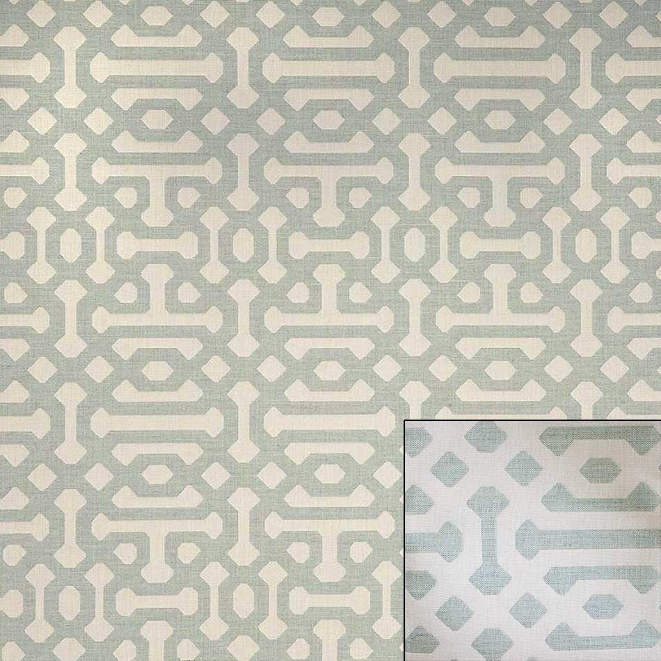 Sunbrella Fretwork Mist 45991-0000 Elements Collection - Reversible Upholstery Fabric (Dark Side)