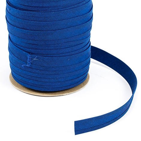 Sunbrella Marine Binding 2ET Bias Cut 1 inch x 100 yards 4617 Royal Blue Tweed - Outdoor Fabric Central