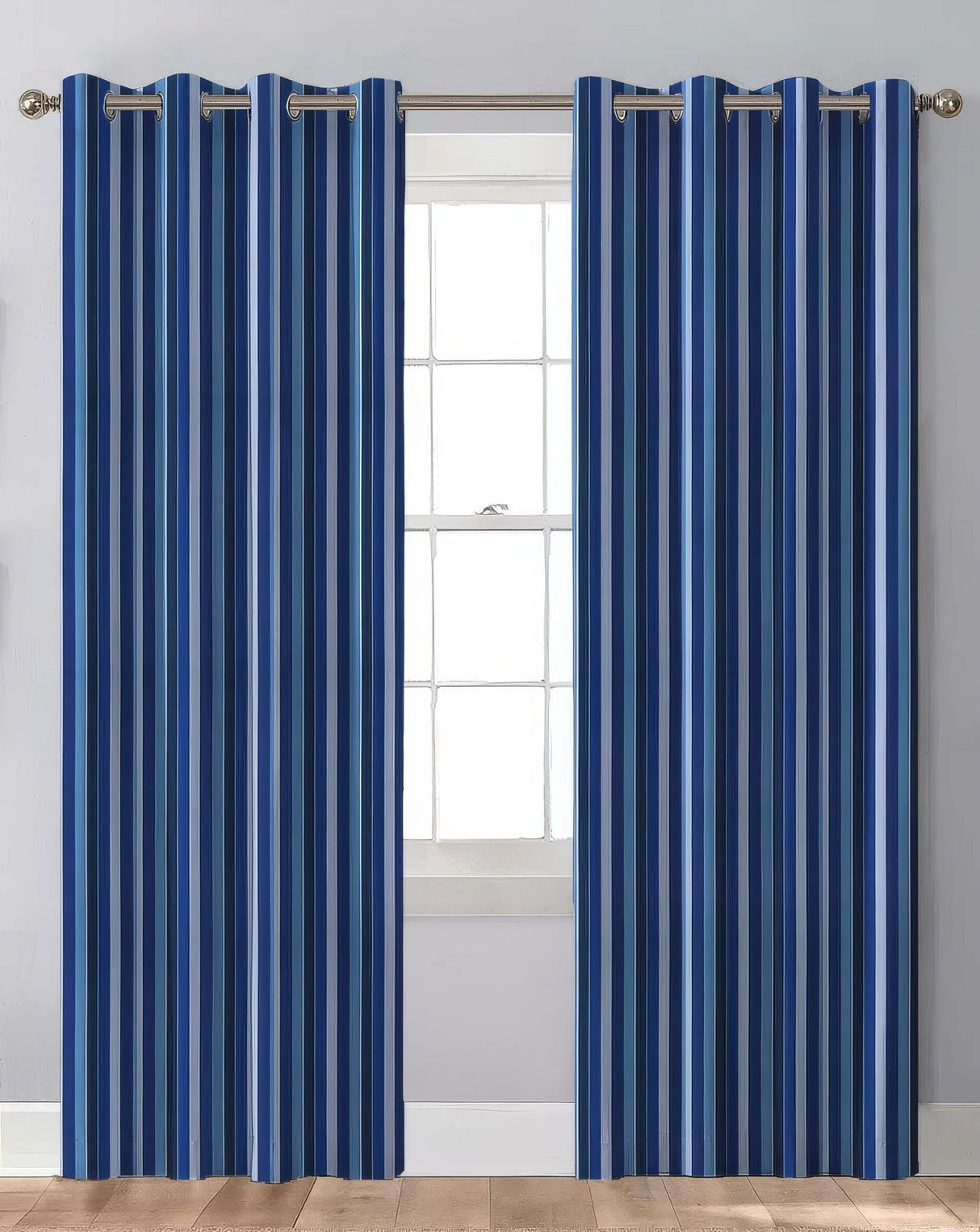 Sunbrella Milano Cobalt Indoor/Outdoor Curtain Panel - Outdoor Fabric Central