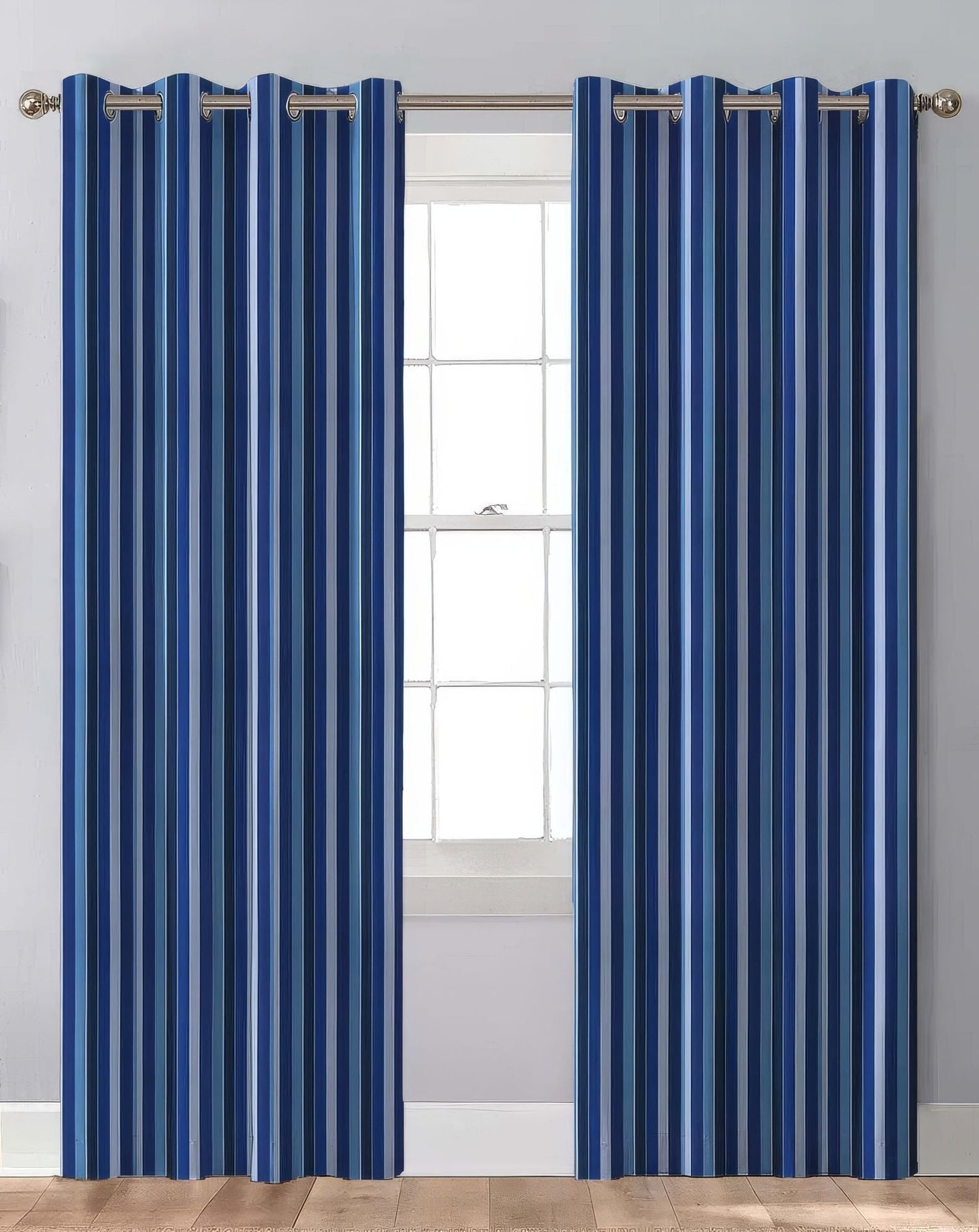Sunbrella Milano Cobalt Indoor/Outdoor Curtain Panel - Outdoor Fabric Central