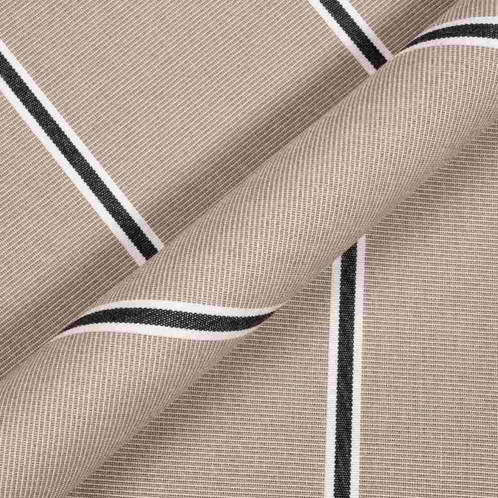 Sunbrella Putty Regimental 4961-0000 46-Inch Stripes Awning / Shade Fabric