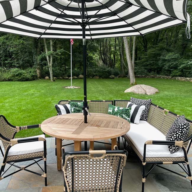 canvas patio table umbrella Sunbrella Canvas Natural 5404-0000