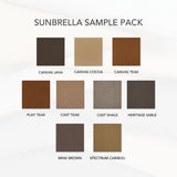 Sunbrella Sample Pack - Brown - Outdoor Fabric Central