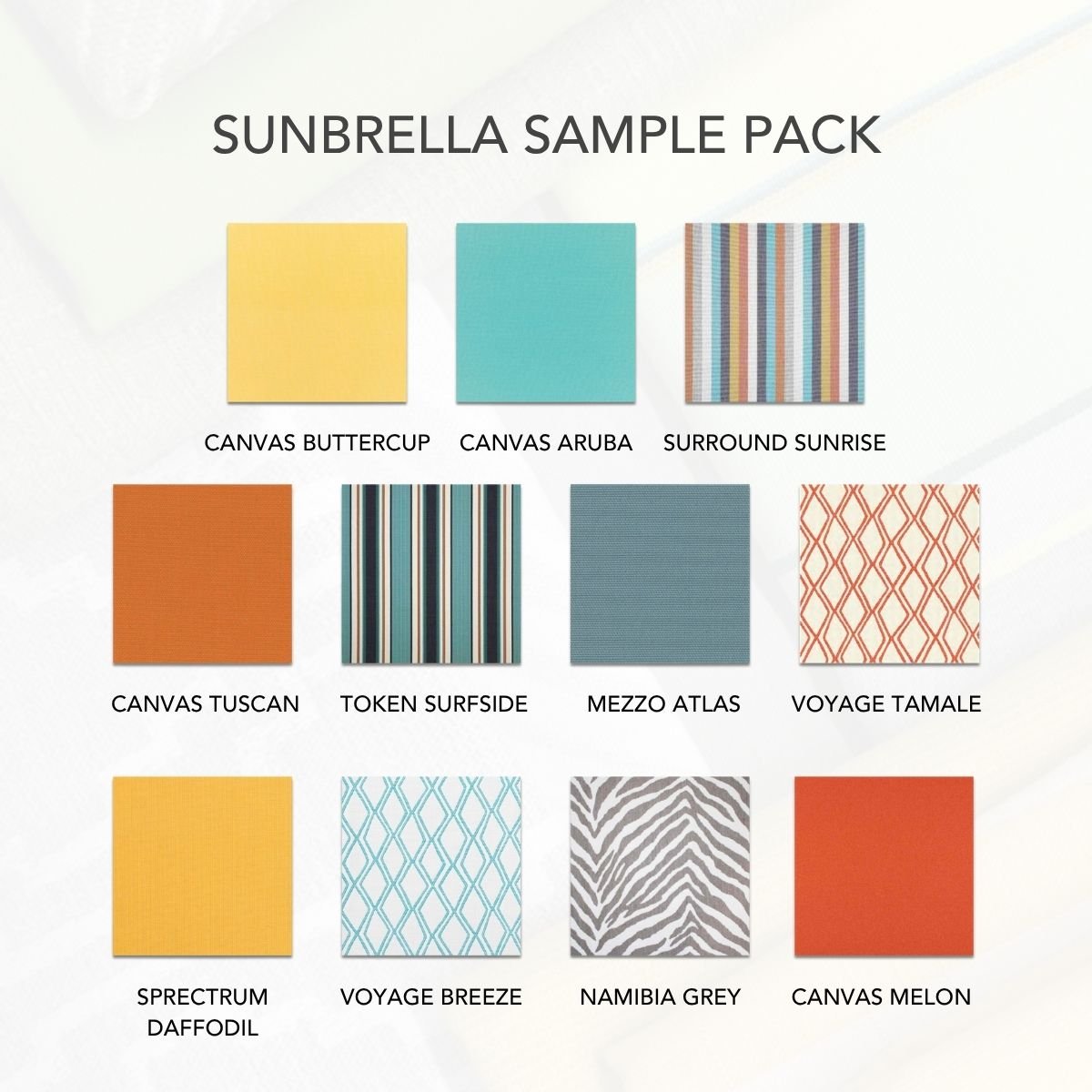 Sunbrella Sample Pack - St Barths Summer - Outdoor Fabric Central