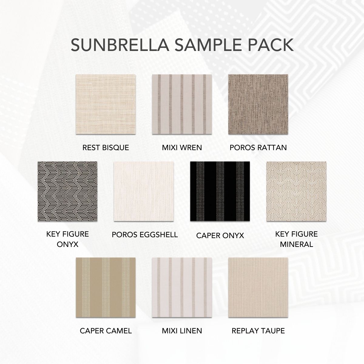 Sunbrella Sample Pack - Stone Canyon - Outdoor Fabric Central