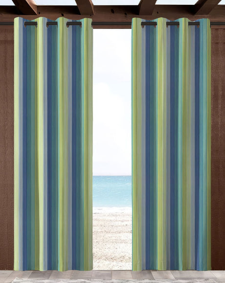 Sunbrella Seville Seaside Indoor/Outdoor Curtain Panel - Outdoor Fabric Central