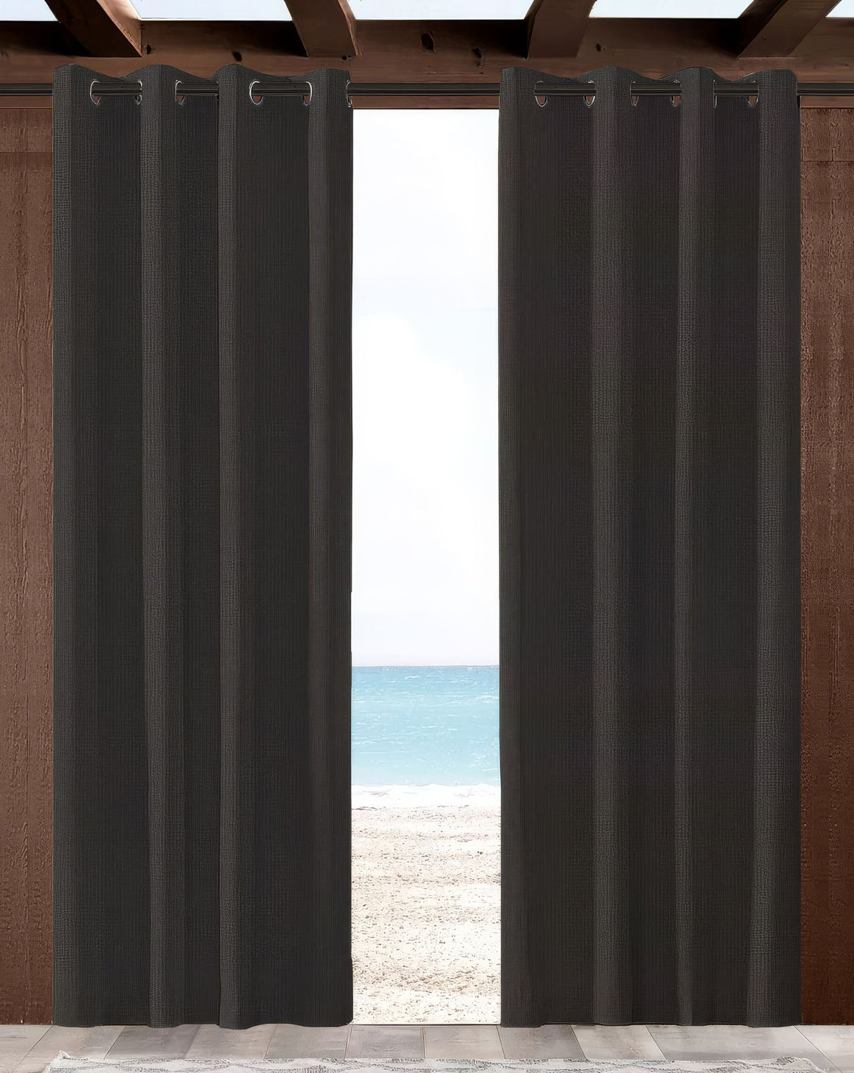 Sunbrella Spectrum Carbon Indoor/Outdoor Curtain Panel - Outdoor Fabric Central