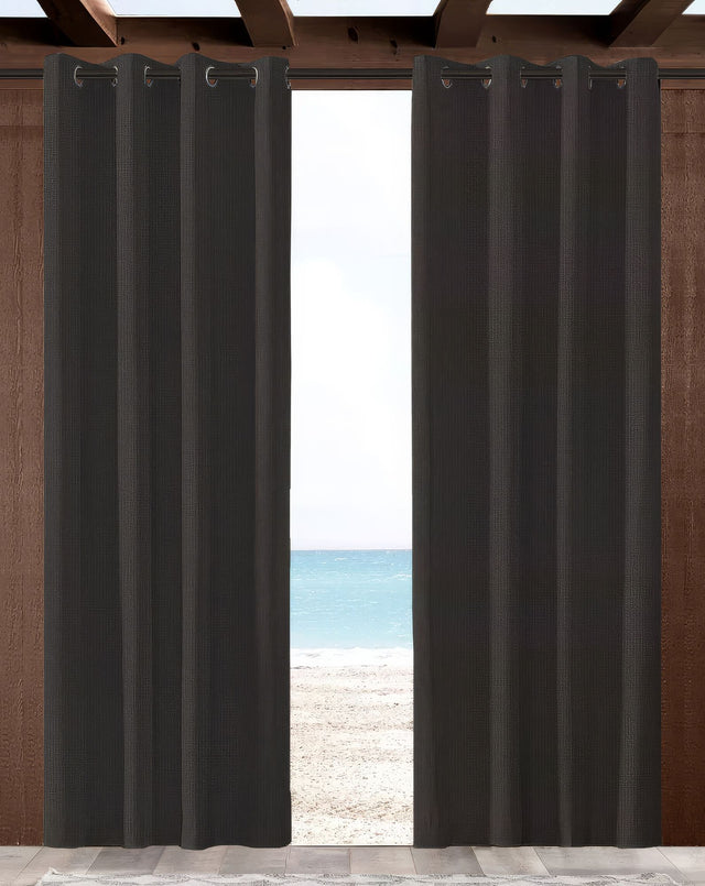 Sunbrella Spectrum Carbon Indoor/Outdoor Curtain Panel - Outdoor Fabric Central