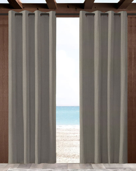 Sunbrella Spectrum Dove Indoor/Outdoor Curtain Panel - Outdoor Fabric Central