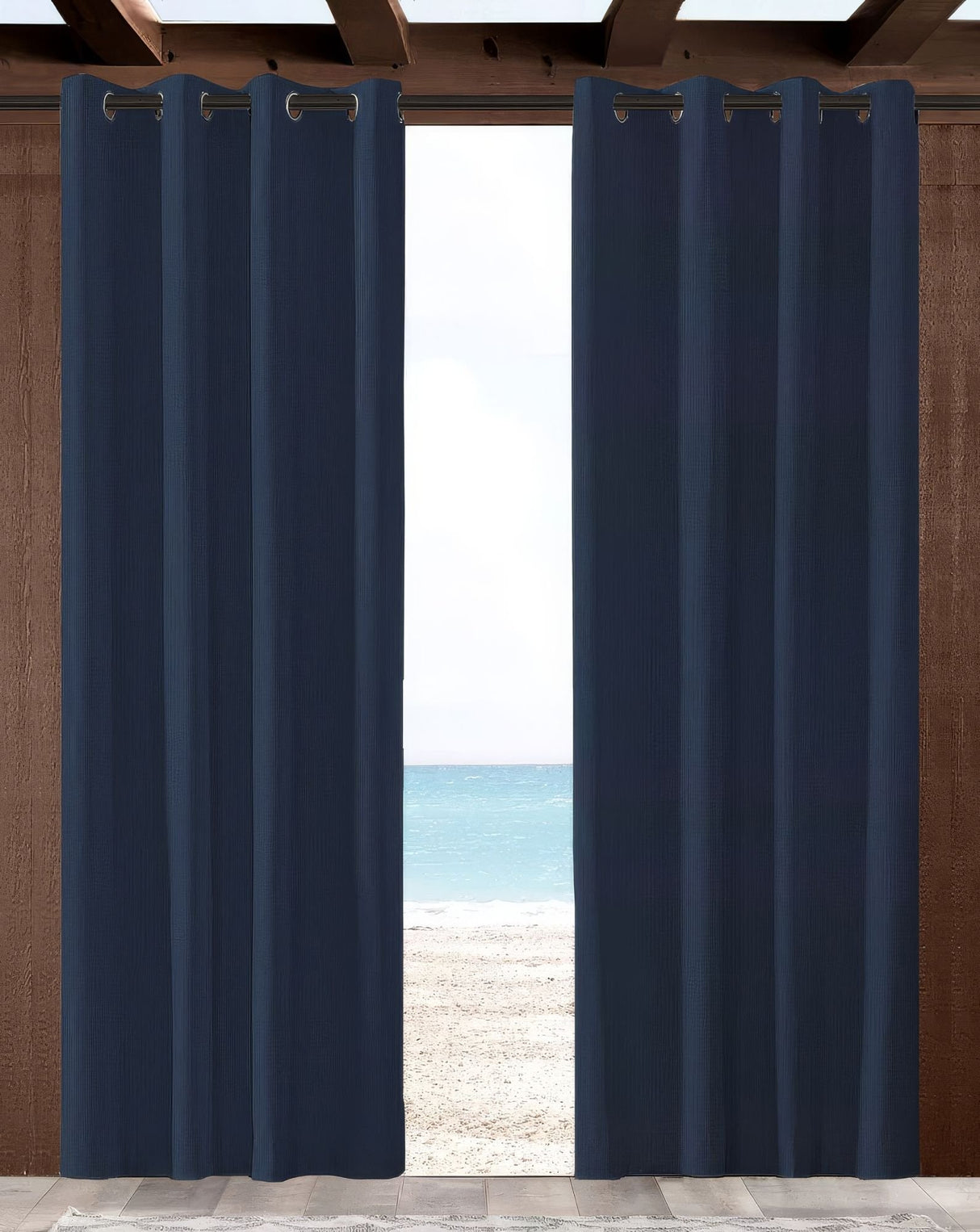 Sunbrella Spectrum Indigo Indoor/Outdoor Curtain Panel - Outdoor Fabric Central