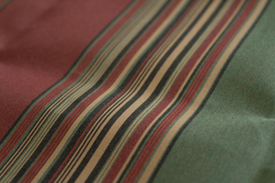 Sunbrella Vintage Henna / Fern 4969-0000 46-Inch Stripes Awning / Shade Fabric