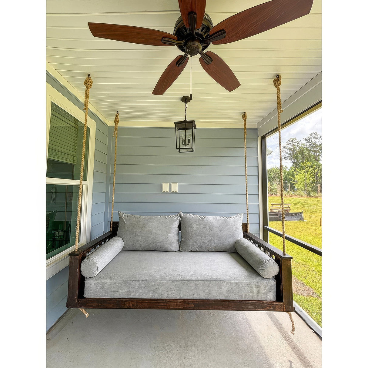 Twin Size Sunbrella Porch Swing Bed Cushion Cover Bundle (75x39) - Outdoor Fabric Central