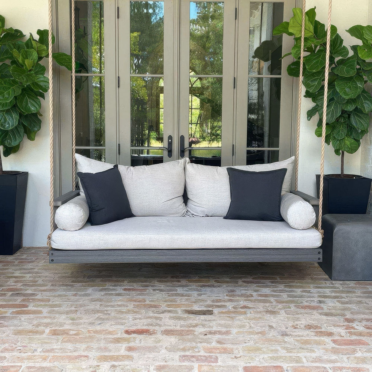 Twin Size Sunbrella Porch Swing Bed Cushion Cover Bundle (75x39) - Outdoor Fabric Central