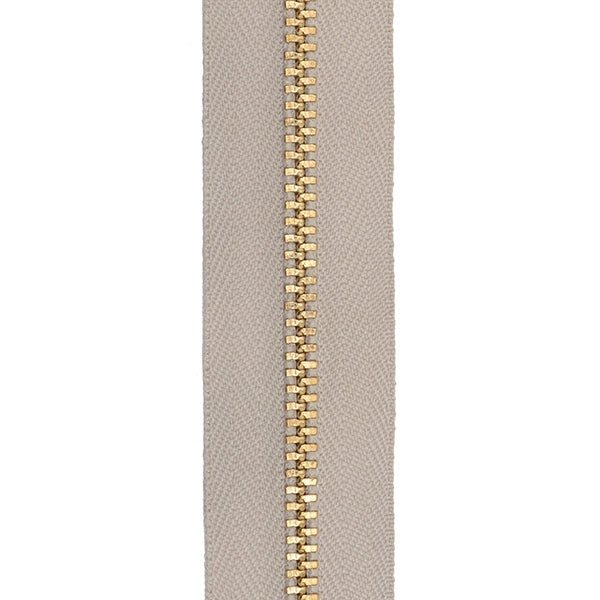 YKK 4 Brass Zipper Tape - Beige - Outdoor Fabric Central